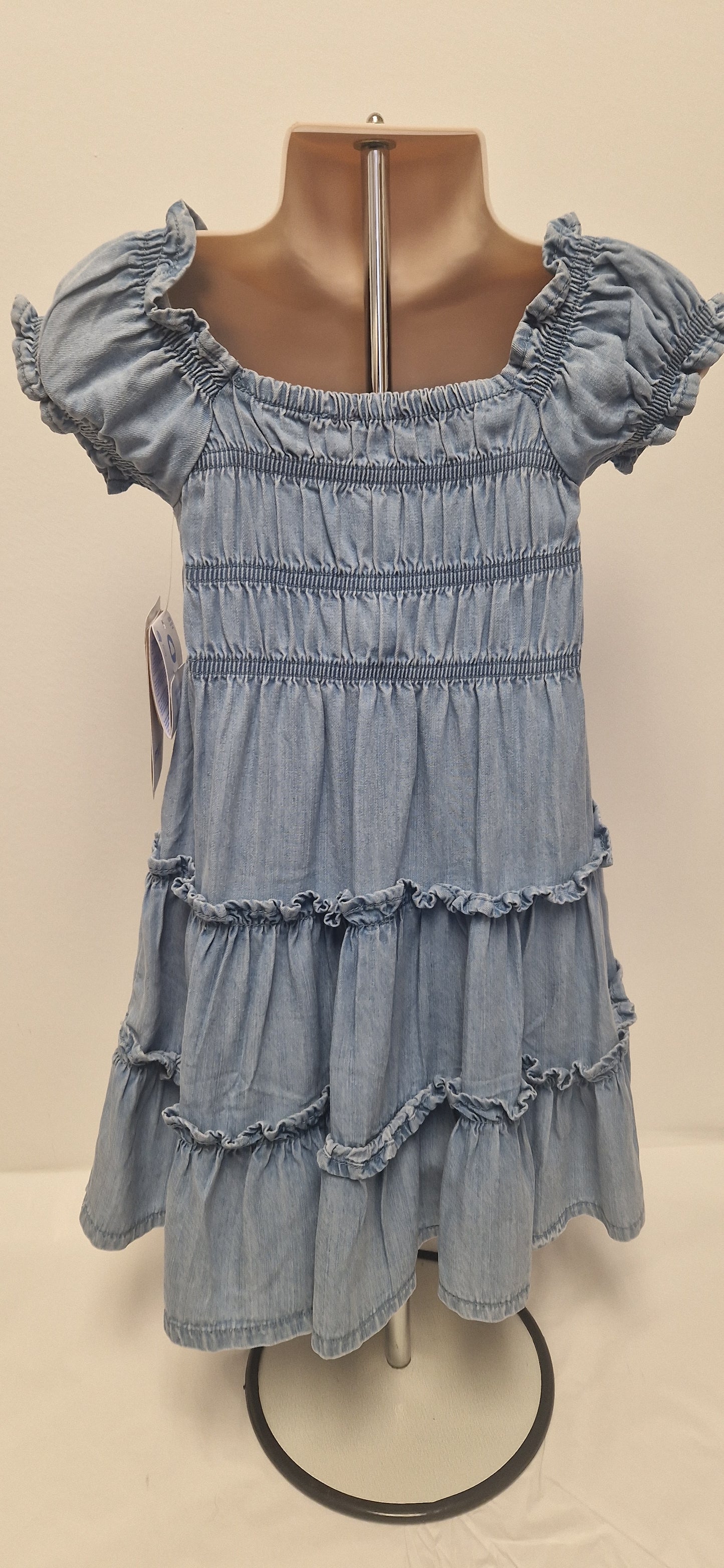 Mayoral Tiered Denim Dress Girls Age 4