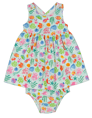 Mayoral Girls Age 12 Months Printed Cotton Dress mono kidswear
