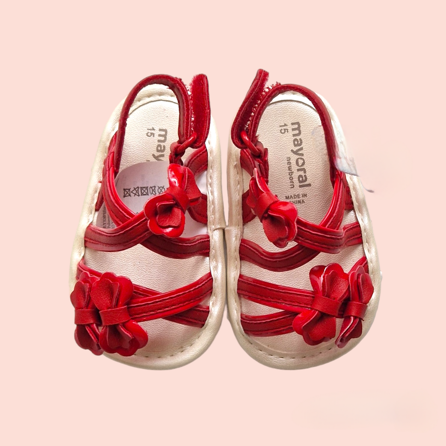 Mayoral Red Sandals With Bows First Size Shoes (15)