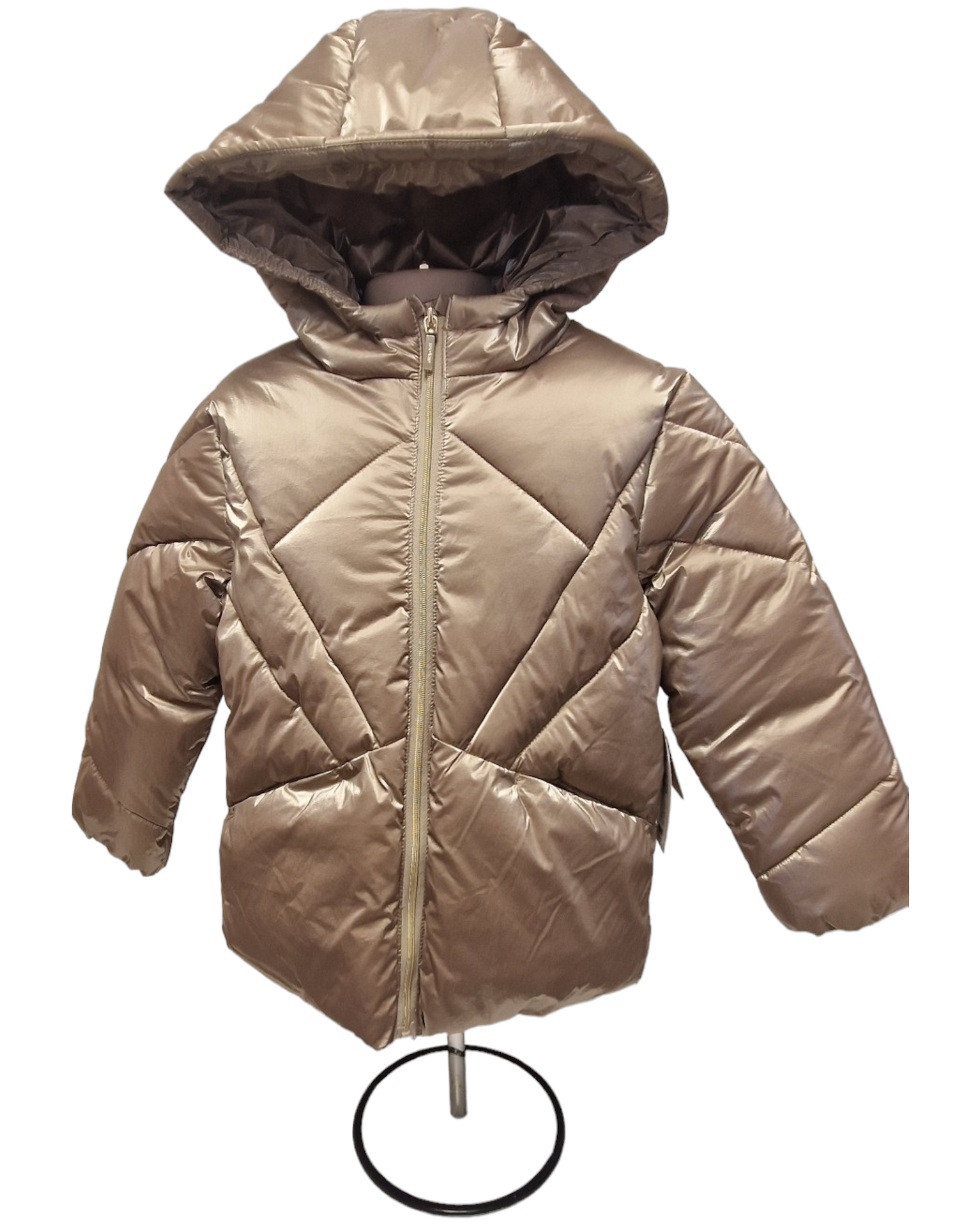 Mayoral Girls Age 4 Gold Puffer Jacket mono kidswear