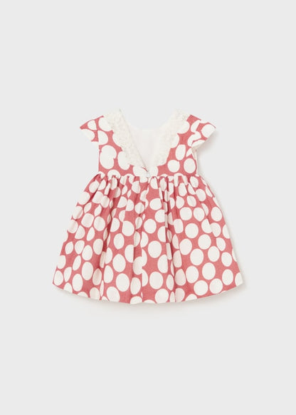 Mayoral Girls Age 12 Months Jacquard Polka Dot Dress 1905-55