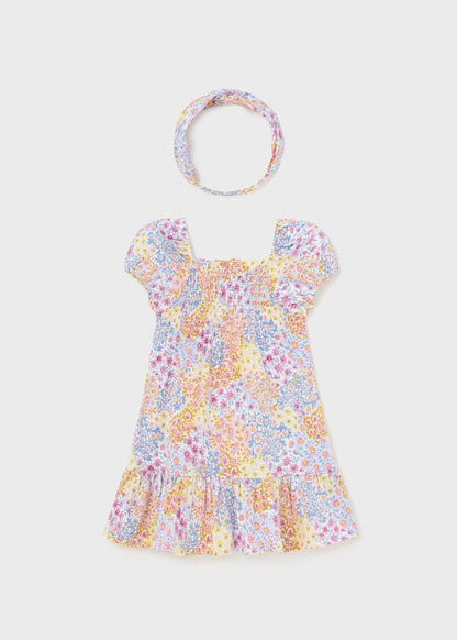 Mayoral Girls Age 12 Months Printed Dress with Matching Headband